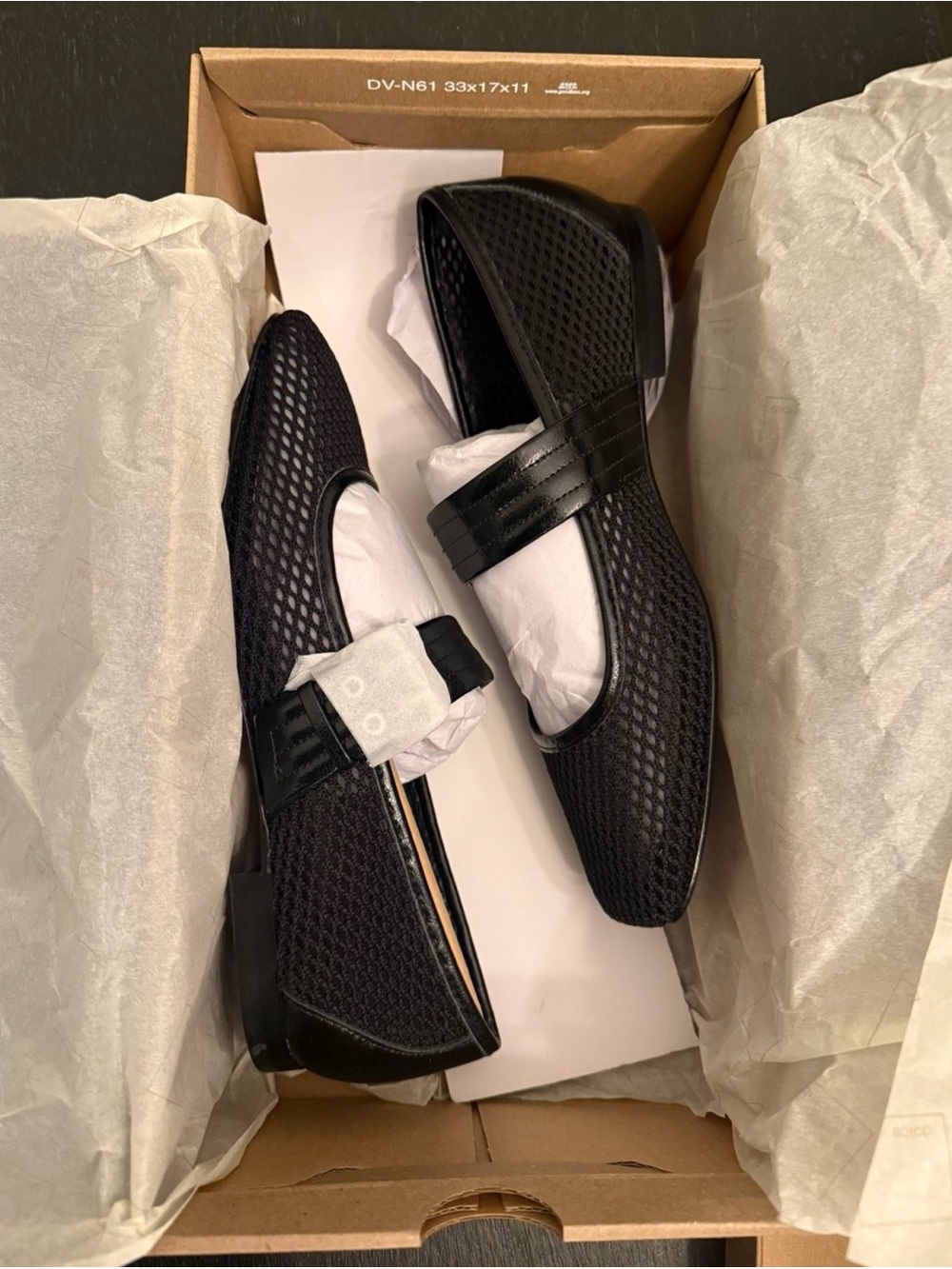 Dolce Vita Black Mesh Mary Jane Flat with Buckle Strap - Picture 4 of 4